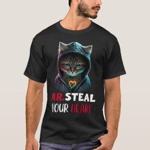 Herr Dieb Deines Herzens Katze Valentinstag V Tag T-Shirt