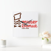 Herr Donut, Herr Donut Quadratische Wanduhr (Zuhause)