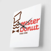 Herr Donut, Herr Donut Quadratische Wanduhr (Winkel)