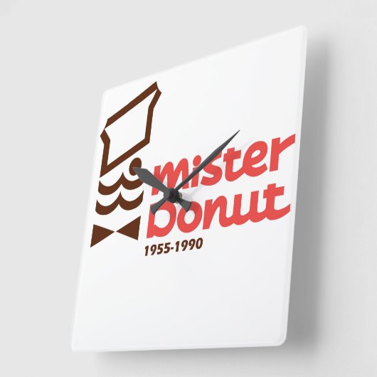 Herr Donut, Herr Donut Quadratische Wanduhr (Winkel)