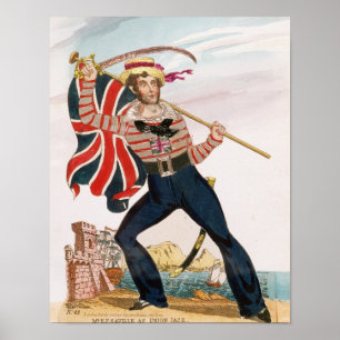 Herr E.F. Saville als "Union Jack Poster