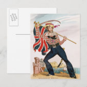 Herr E.F. Saville als "Union Jack Postkarte (Vorne/Hinten)