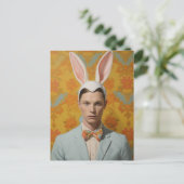 Herr Easter Bunny Postkarte (Stehend Vorderseite)