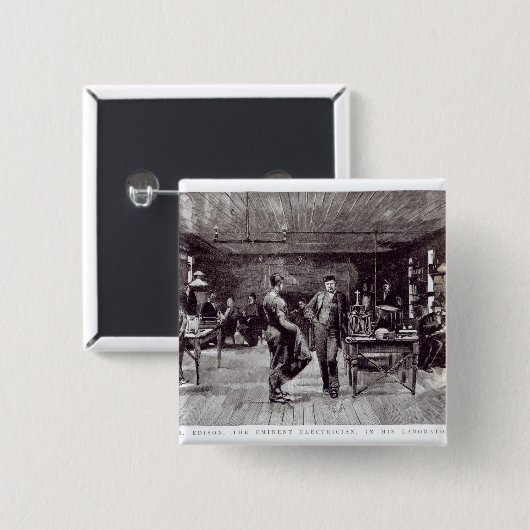 Herr Edison, der hervorragende Elektriker Button (Vorne & Hinten)