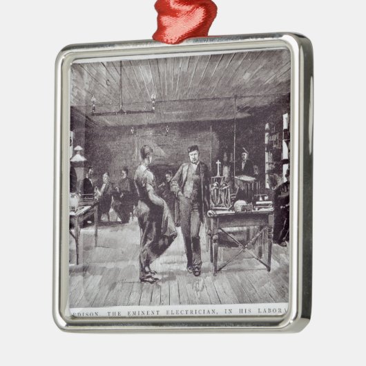 Herr Edison, der hervorragende Elektriker Ornament Aus Metall (Links)