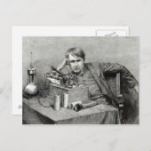 Herr Edisons neuer Tonträger Postkarte (Vorne/Hinten)