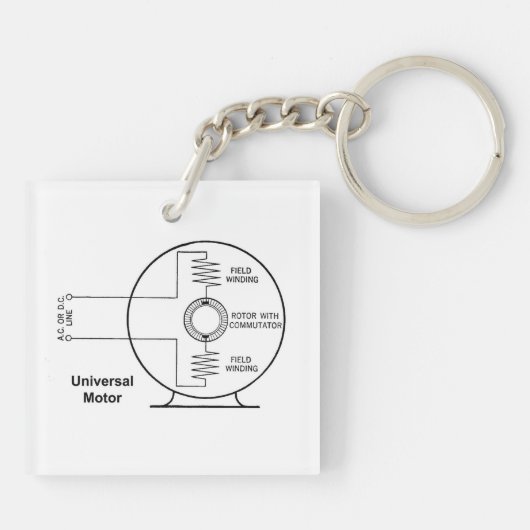 Herr Electrician Schlüsselanhänger mit einem Motor (Rückseite)
