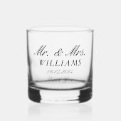 Herr Elegant Custom Wedding Vielen Dank Whiskyglas (Vorderseite)