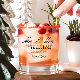 Herr Elegant Custom Wedding Vielen Dank Whiskyglas