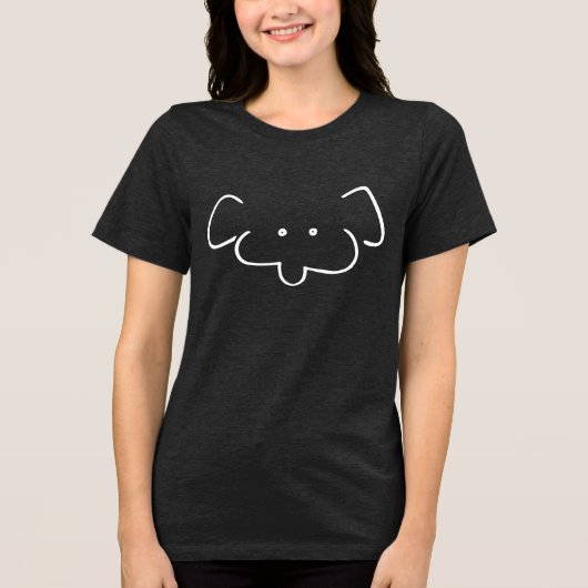 Herr Elephant Tri-Blend Shirt (Vorderseite)