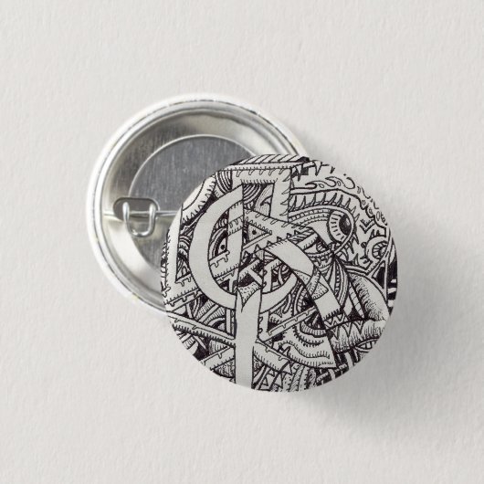 Herr Emptyful (Detail) Button (Vorne & Hinten)