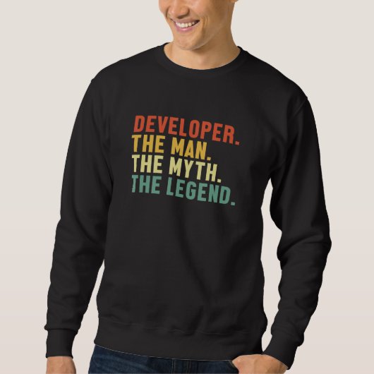 Herr Entwickler Mann Mythos Legende Coder Ingenieu Sweatshirt (Vorderseite)