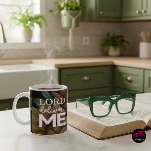 Herr Erlöse Mich Christliches Florales Glaubenszit Kaffeetasse
