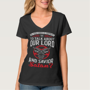 Herr Erlöser Satan Hexerei Satanisch Baphomet Goth T-Shirt