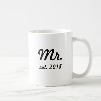 Herr est-Tasse 2018 gerade verheiratet Kaffeetasse