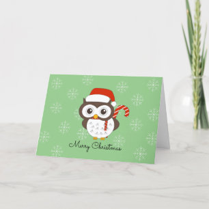 Herr Eule Zuckerstange Schneeblumen Weihnachten