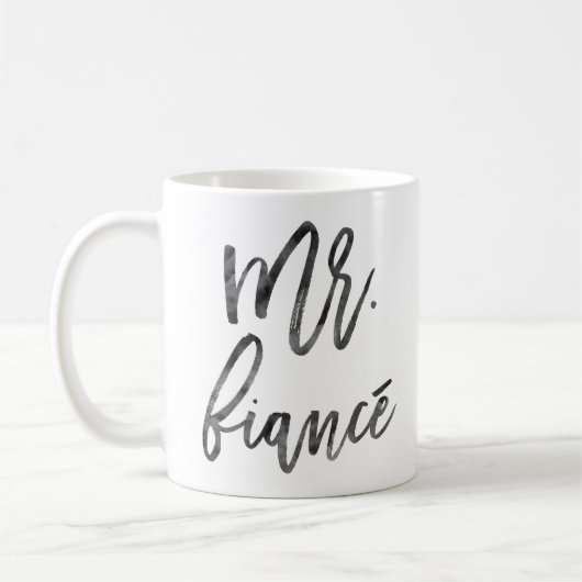 Herr Fiancé Inky Trendy Lettering Kaffeetasse (Links)