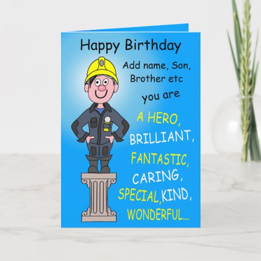 Herr Fireman Karte (Vorderseite)