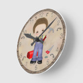Herr Fix-it Clock Runde Wanduhr (Winkel)