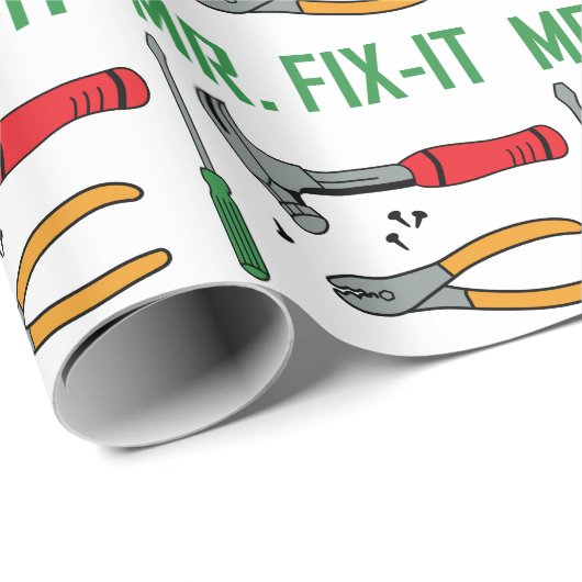 Herr Fix It Geschenkpapier (Rolleneckpunkt)