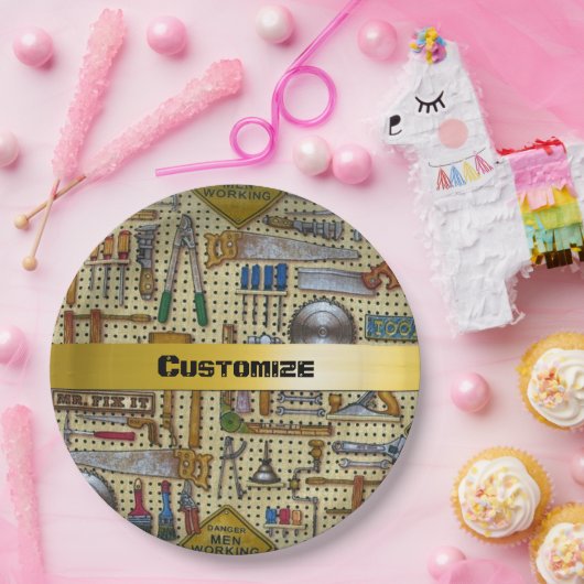 Herr Fix It Handyman Tools Pappteller (Party)