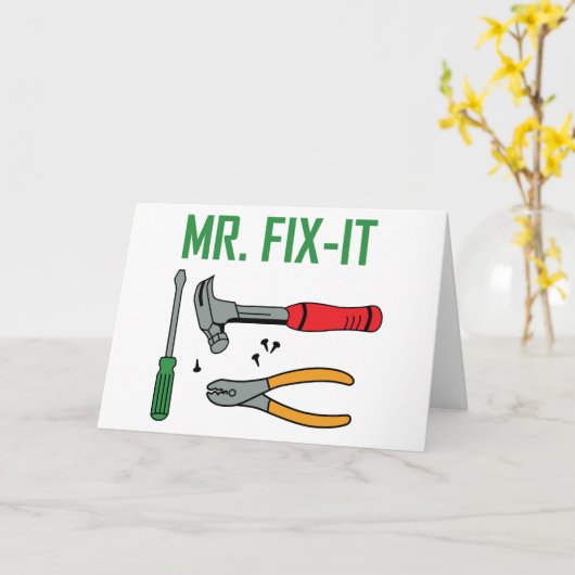 Herr Fix It Karte (Gelbe Blume)