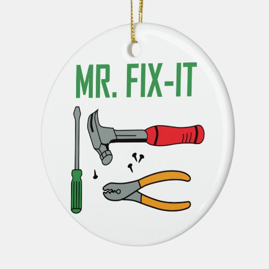 Herr Fix It Keramik Ornament (Links)