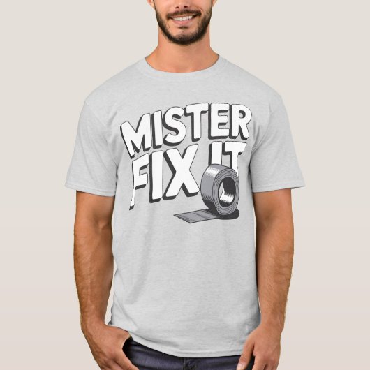 Herr Fix it Klebeband T-Shirt (Vorderseite)