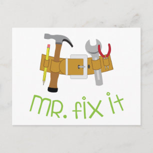 Herr Fix It Postkarte