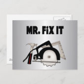 Herr Fix It Postkarte (Vorne/Hinten)