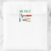 Herr Fix It Quadratischer Aufkleber (Tasche)
