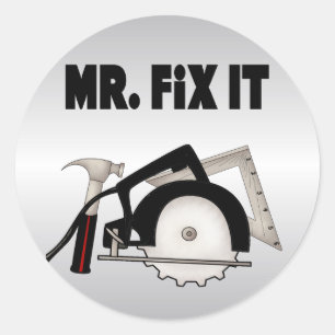 Herr Fix It Runder Aufkleber