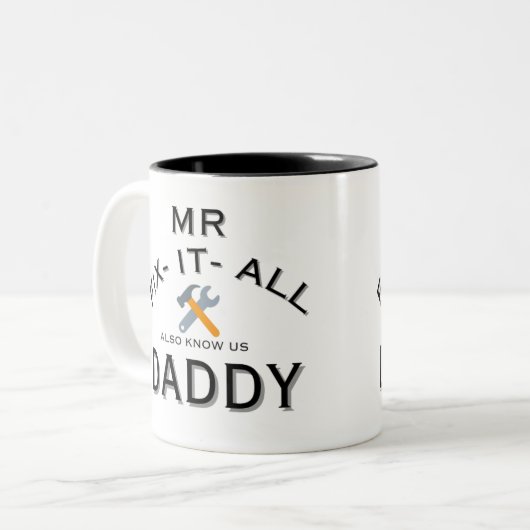 HERR FIXIT ALL DADDY ZWEIFARBIGE TASSE (Vorderseite Links)
