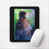 Herr Fluffy the Silkie Rooster Mousepad (Mit Mouse)