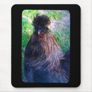 Herr Fluffy the Silkie Rooster Mousepad