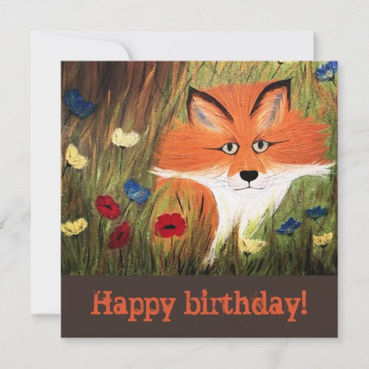 HERR FOX, Flachkarte, Geburtstag (Vorderseite)