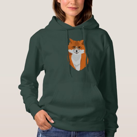 Herr Fox ist der Leser Hoodie (Vorderseite)