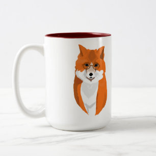 Herr Fox ist der Leser Zweifarbige Tasse