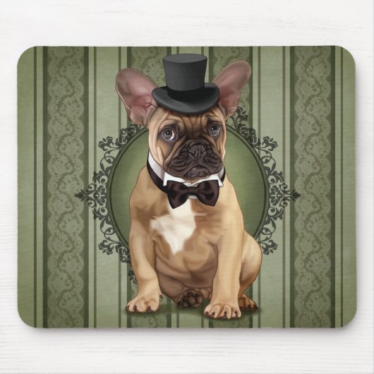 Herr-französische Bulldogge Mousepad (Vorne)