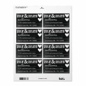 Herr & Frau Address Labels (Vorne)