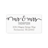 Herr & Frau Address Labels Adressaufkleber (Vorne)