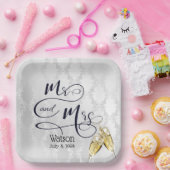 Herr & Frau Anniversary Champagne Toast Pappteller (Party)