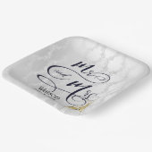 Herr & Frau Anniversary Champagne Toast Pappteller (Gewinkelt)