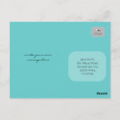 Herr & Frau Blob Cartoon Alien Fun Custom Postcard Postkarte (Rückseite)