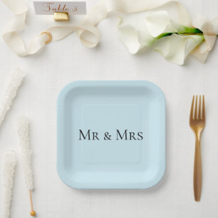 Herr & Frau Blue Color Pappteller