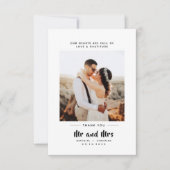 Herr & Frau | Bold Script Wedding Dankeskarte (Vorderseite)