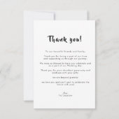 Herr & Frau | Bold Script Wedding Dankeskarte (Rückseite)