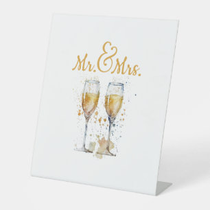 Herr & Frau Champagne Celebration Sockelschild