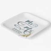 Herr & Frau Champagne Toast Pappteller (Gewinkelt)