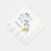 Herr & Frau Champagne Toast Serviette (Ecke)